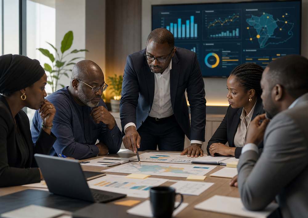 Advisors guiding clients through analytics-driven decisions