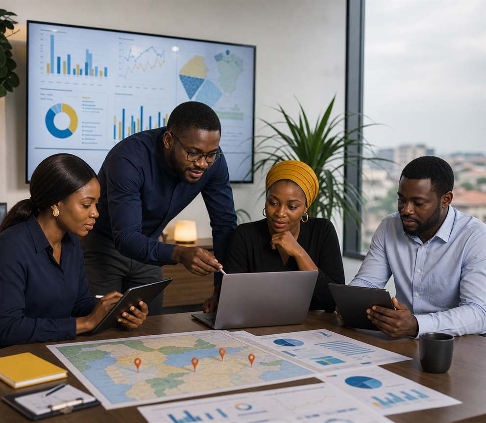 Survey Geek team reviewing data insights
